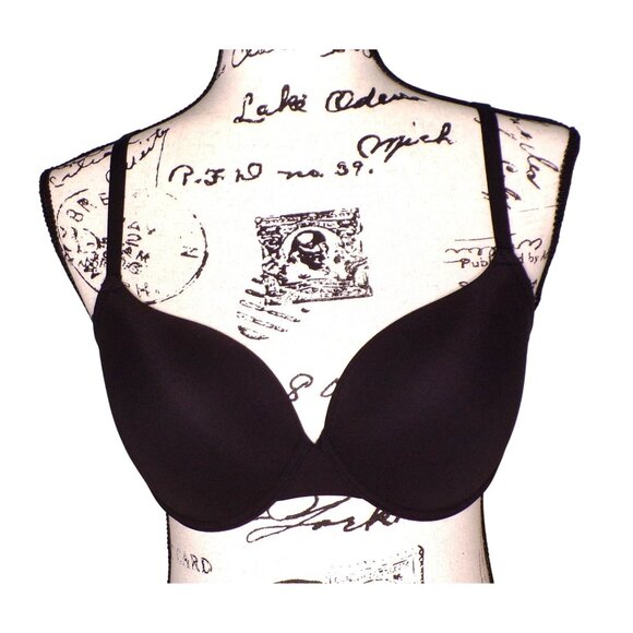 🆕Natori Sheer Glamour Push-Up Underwire T-Shirt Bra  34DD Black #727252 - Picture 7 of 10